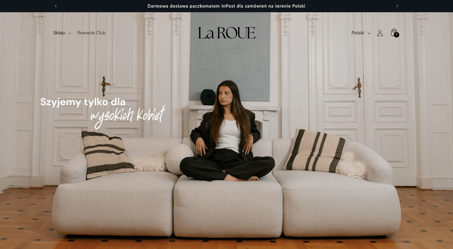 La ROUE — Sklep, który sprzedaje więcej dzięki lojalności. — Niestandardowy nagłówek hero