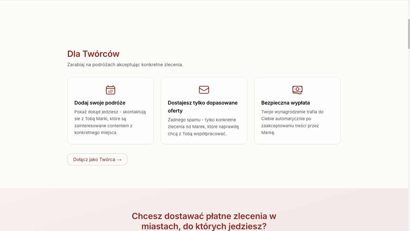 Lumo — Platforma łącząca marki z twórcami podróżującymi po świecie. — Korzyści dla twórców