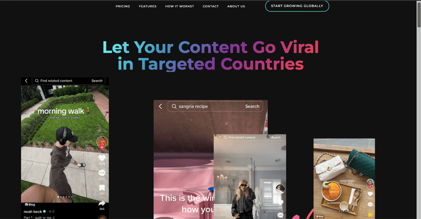 WorldTok — Strona, która przyciąga globalnych klientów. — desktop